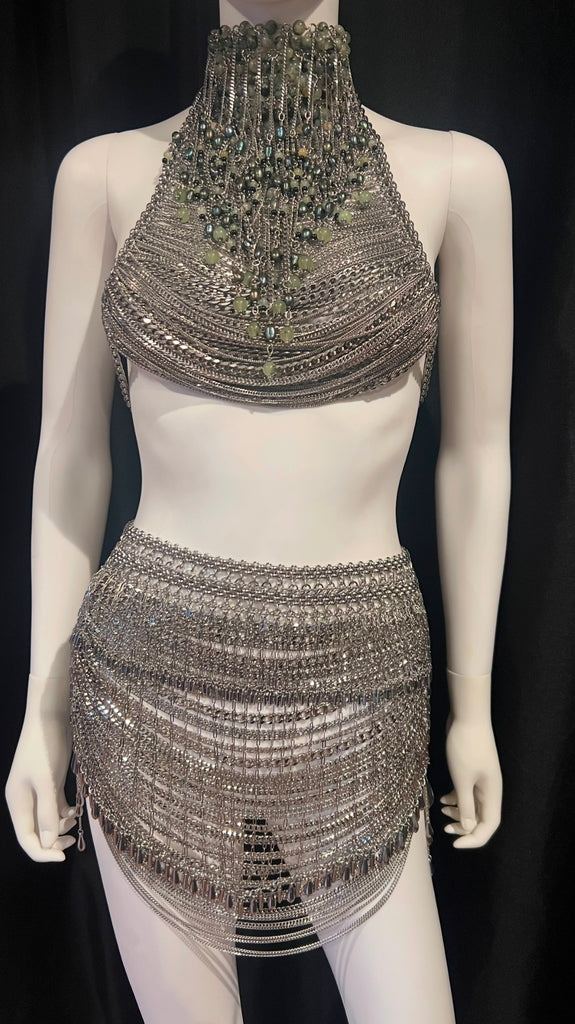 Handmade Couture Metal Halter & Choker – Chained By Sedona